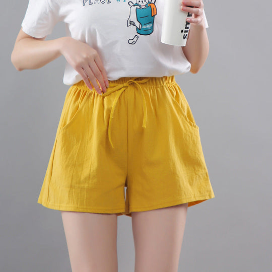 Damen Baumwoll Shorts High Waist – Locker geschnittene Sommer Shorts im Casual Style