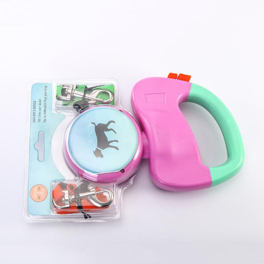 Doppel Rollleine für Hunde 3 m – Automatische Hundeleine für 2 Hunde, verhedderfrei & komfortabel
