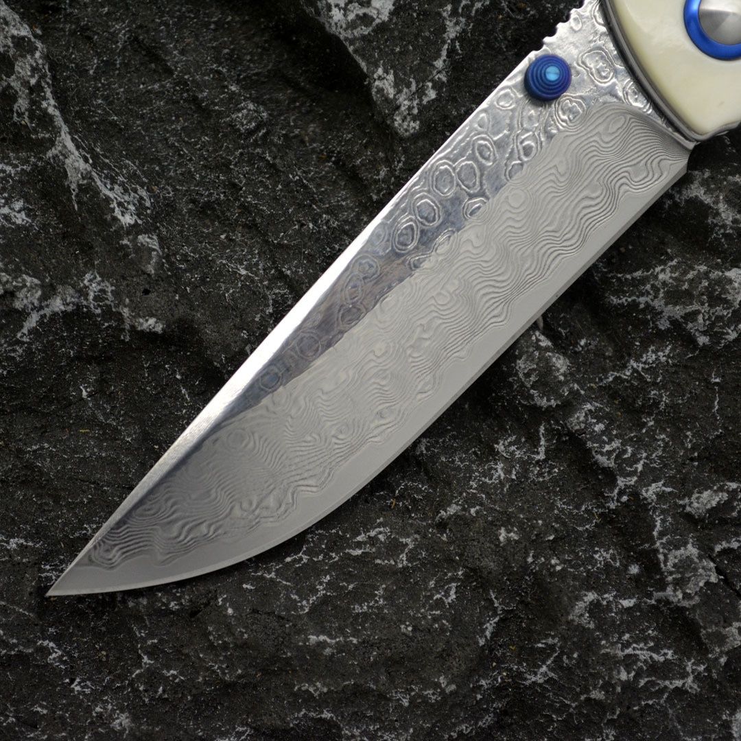 Damaszener Stahl Klappmesser – faltbar & tragbar