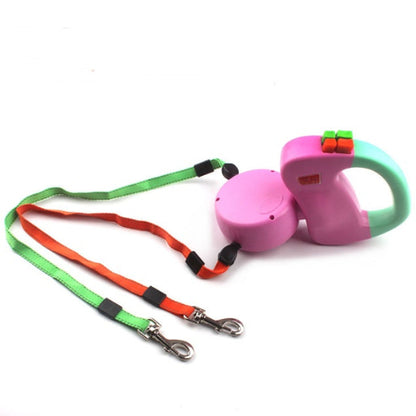 Doppel Rollleine für Hunde 3 m – Automatische Hundeleine für 2 Hunde, verhedderfrei & komfortabel