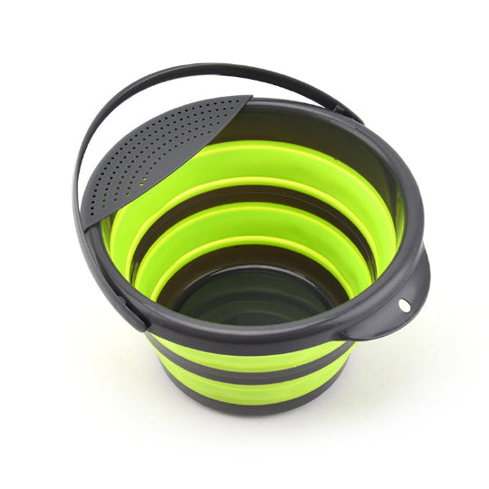Faltbarer Silikon-Eimer – Multifunktionaler Outdoor Eimer 5L / 10L, platzsparend & robust für Camping & Haushalt