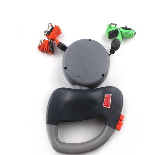 Doppel Rollleine für Hunde 3 m – Automatische Hundeleine für 2 Hunde, verhedderfrei & komfortabel