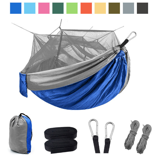 Outdoor Hängematte mit Moskitonetz – Leichte Camping Hängematte für 1–2 Personen, inkl. Aufhängeset