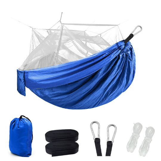 Outdoor Hängematte mit Moskitonetz – Leichte Camping Hängematte für 1–2 Personen, inkl. Aufhängeset