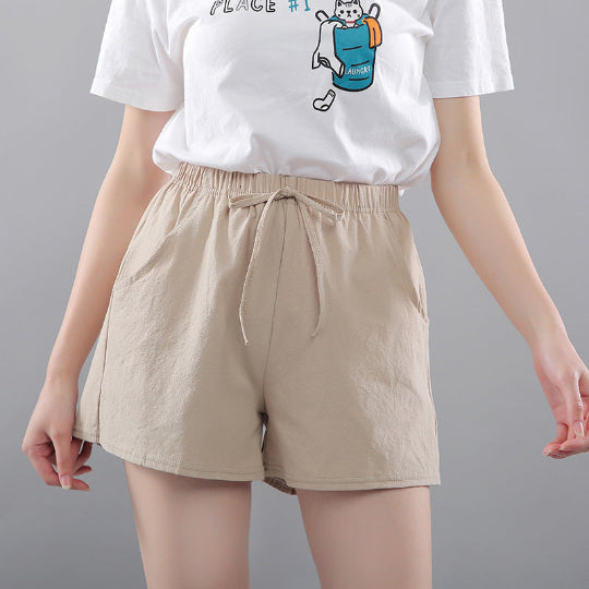 Damen Baumwoll Shorts High Waist – Locker geschnittene Sommer Shorts im Casual Style
