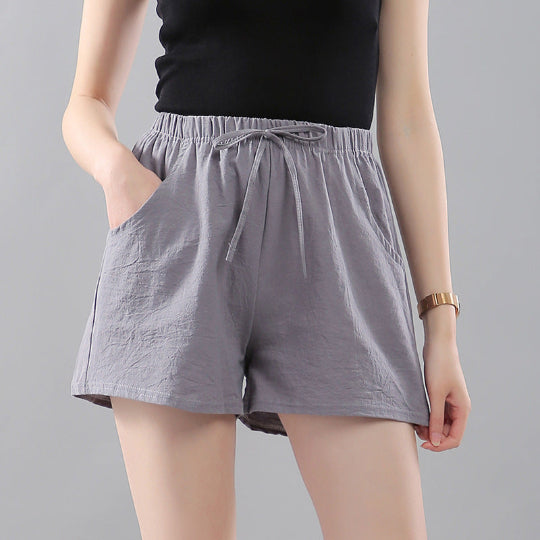 Damen Baumwoll Shorts High Waist – Locker geschnittene Sommer Shorts im Casual Style