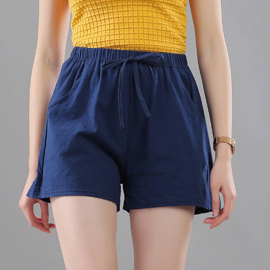 Damen Baumwoll Shorts High Waist – Locker geschnittene Sommer Shorts im Casual Style