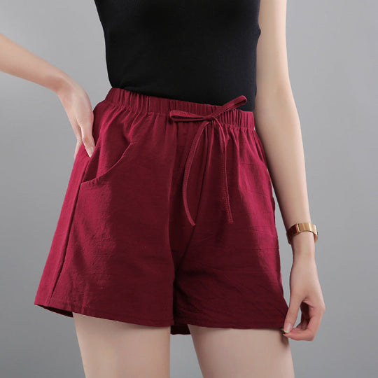 Damen Baumwoll Shorts High Waist – Locker geschnittene Sommer Shorts im Casual Style