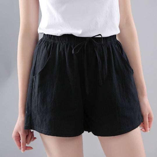 Damen Baumwoll Shorts High Waist – Locker geschnittene Sommer Shorts im Casual Style