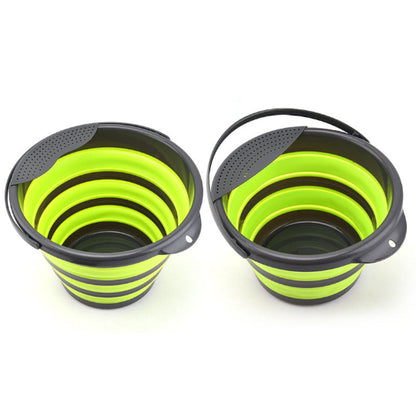 Faltbarer Silikon-Eimer – Multifunktionaler Outdoor Eimer 5L / 10L, platzsparend & robust für Camping & Haushalt