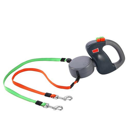 Doppel Rollleine für Hunde 3 m – Automatische Hundeleine für 2 Hunde, verhedderfrei & komfortabel