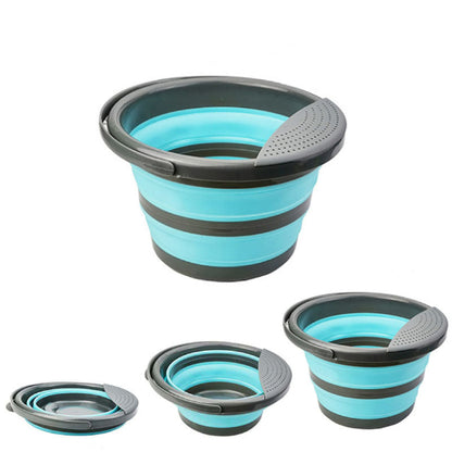 Faltbarer Silikon-Eimer – Multifunktionaler Outdoor Eimer 5L / 10L, platzsparend & robust für Camping & Haushalt