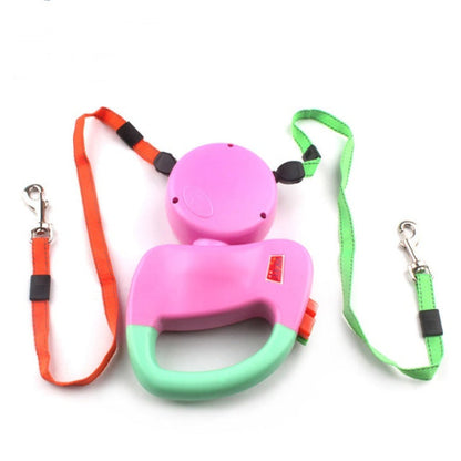 Doppel Rollleine für Hunde 3 m – Automatische Hundeleine für 2 Hunde, verhedderfrei & komfortabel