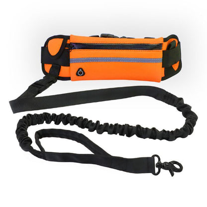 Hunde Bauchtasche mit Leine – Freihändig Joggen & Spazieren, Verstellbar