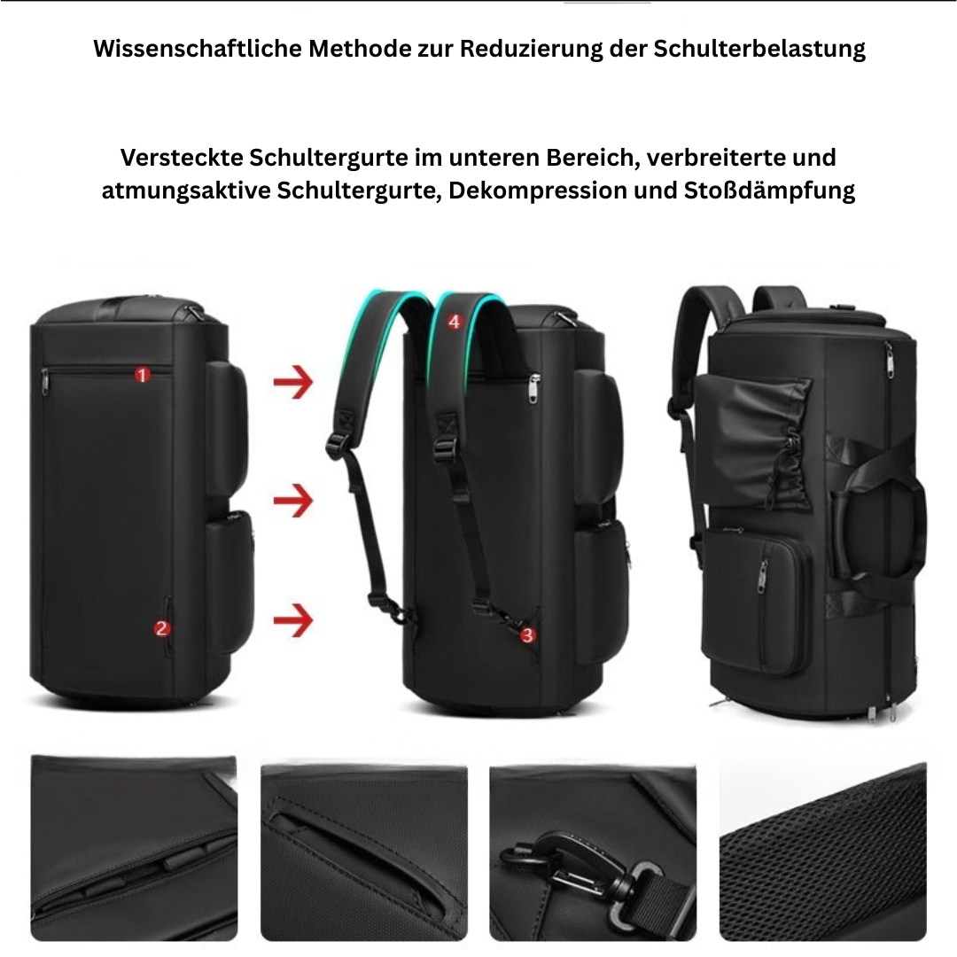 Reisetasche mit Rucksackfunktion – Wasserdicht & vielseitig