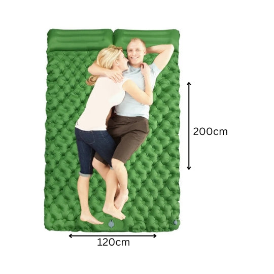 Doppelte Camping-Luftmatratze – extra breit, selbstaufblasend & ultraleicht