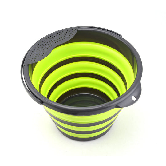 Faltbarer Silikon-Eimer – Multifunktionaler Outdoor Eimer 5L / 10L, platzsparend & robust für Camping & Haushalt