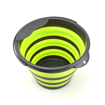 Faltbarer Silikon-Eimer – Multifunktionaler Outdoor Eimer 5L / 10L, platzsparend & robust für Camping & Haushalt