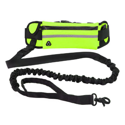 Hunde Bauchtasche mit Leine – Freihändig Joggen & Spazieren, Verstellbar