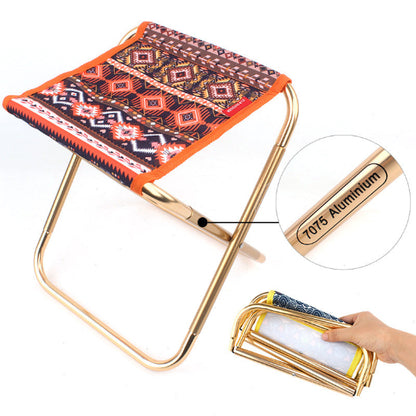 Ultraleichter Faltbarer Outdoor Hocker – Camping Sitz aus Aluminium & Oxford Stoff, nur 265 g