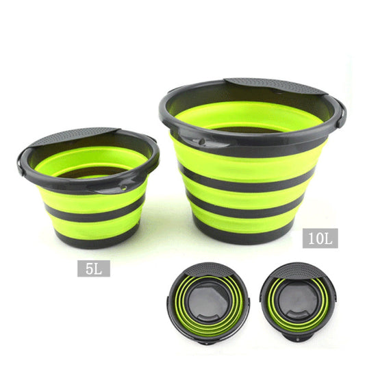 Faltbarer Silikon-Eimer – Multifunktionaler Outdoor Eimer 5L / 10L, platzsparend & robust für Camping & Haushalt