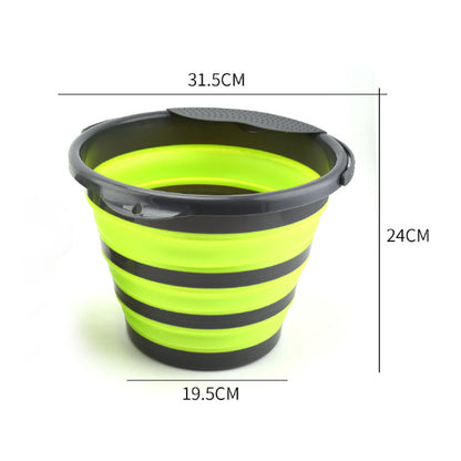 Faltbarer Silikon-Eimer – Multifunktionaler Outdoor Eimer 5L / 10L, platzsparend & robust für Camping & Haushalt