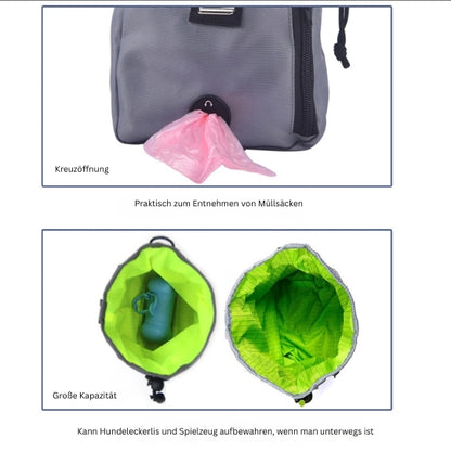 Hundeleckerli Tasche für Training – Praktische Snack Tasche mit Kordelzug, ideal für Spaziergänge & Hundetraining