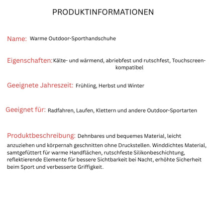 Warme Touchscreen-Handschuhe – Wind- und Kälteschutz für Outdoor & Sport