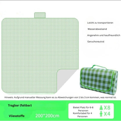 Wasserdichte Picknickdecke Outdoor – Dicke Camping Matte aus Oxford-Stoff, faltbar & leicht transportierbar