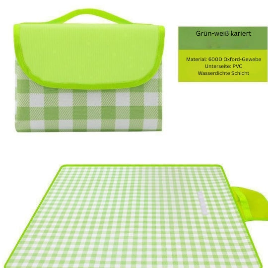 Wasserdichte Picknickdecke Outdoor – Dicke Camping Matte aus Oxford-Stoff, faltbar & leicht transportierbar