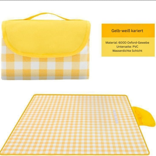 Wasserdichte Picknickdecke Outdoor – Dicke Camping Matte aus Oxford-Stoff, faltbar & leicht transportierbar