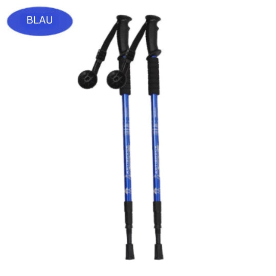 2er-Set Wanderstöcke – leicht, verstellbar & rutschfest (65–135 cm) – ideal für Wandern & Bergtouren