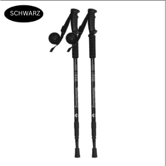 2er-Set Wanderstöcke – leicht, verstellbar & rutschfest (65–135 cm) – ideal für Wandern & Bergtouren
