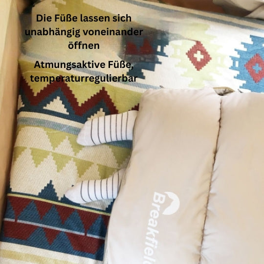 4-Jahreszeiten Camping Schlafsack – Dick gefüttert, wasserdicht & waschbar für Outdoor & Reisen