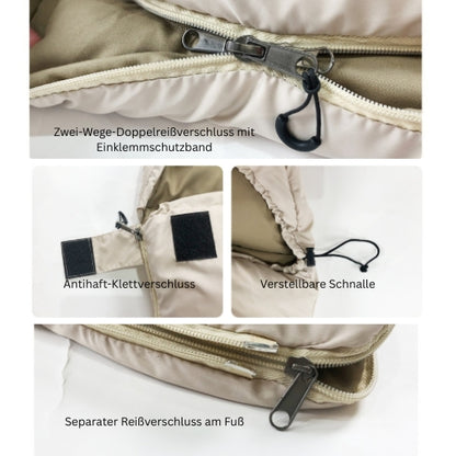 4-Jahreszeiten Camping Schlafsack – Dick gefüttert, wasserdicht & waschbar für Outdoor & Reisen