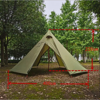 „BergHütte“ – Das höhenverstellbare Tipi Ofenzelt für Wintercamping und Outdoor-Abenteuer