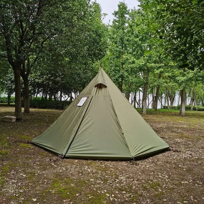 „BergHütte“ – Das höhenverstellbare Tipi Ofenzelt für Wintercamping und Outdoor-Abenteuer