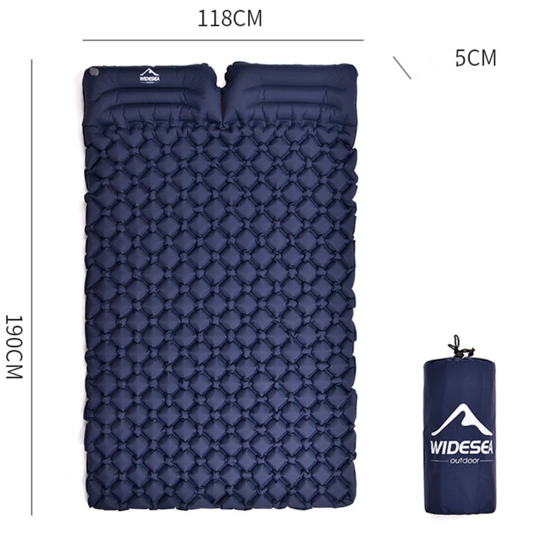 Aufblasbare Campingmatte für 2 Personen – leicht, kompakt und feuchtigkeitsresistent
