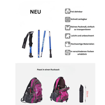 Ultraleichte Trekkingstöcke aus Aluminium – stabil, kompakt und komfortabel