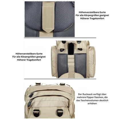Outdoor Rucksack 85L – Extra robust, wasserdicht & belastbar