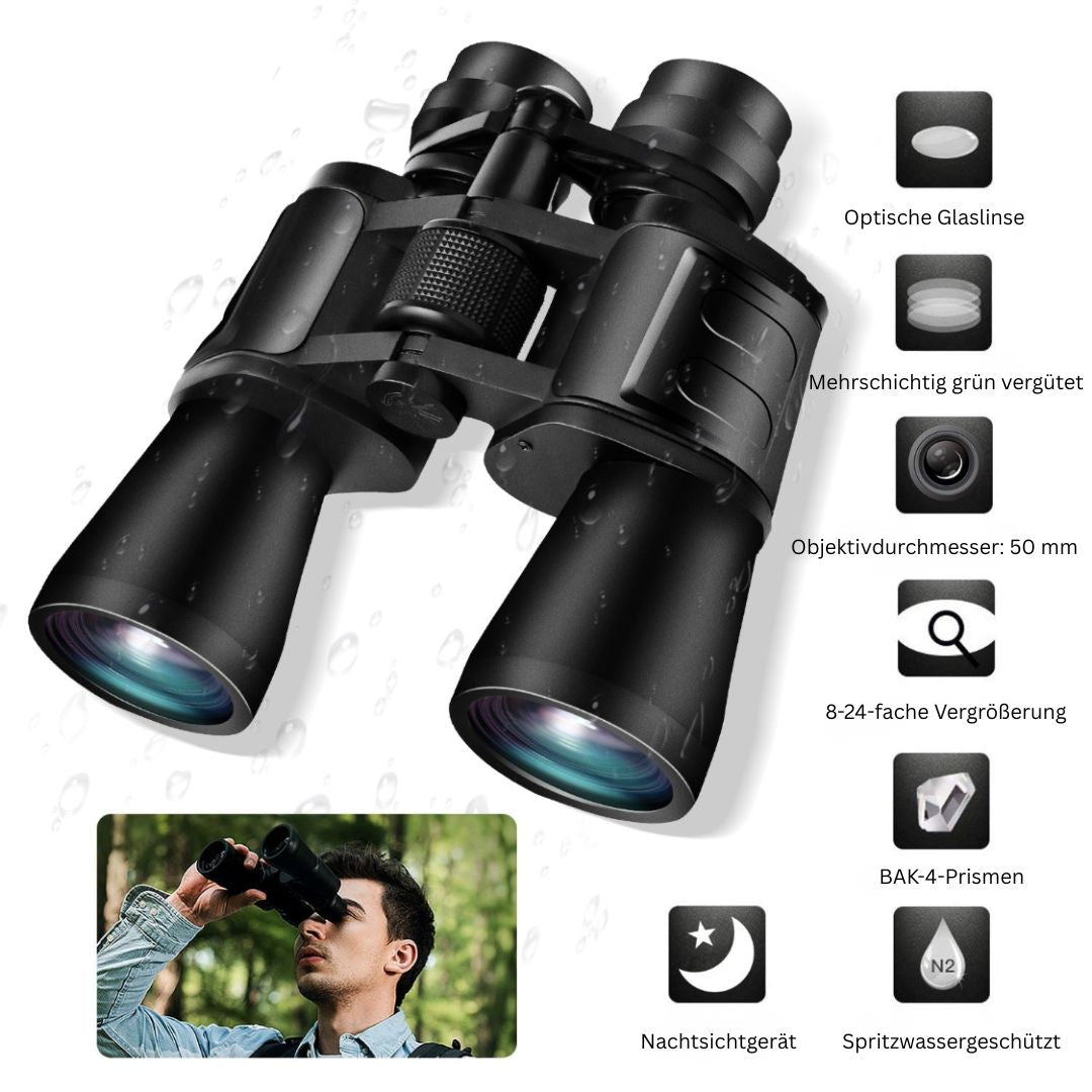 Zoom Fernglas 8–24×50 – leistungsstark, klar und vielseitig