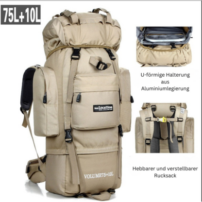 Outdoor Rucksack 85L – Extra robust, wasserdicht & belastbar