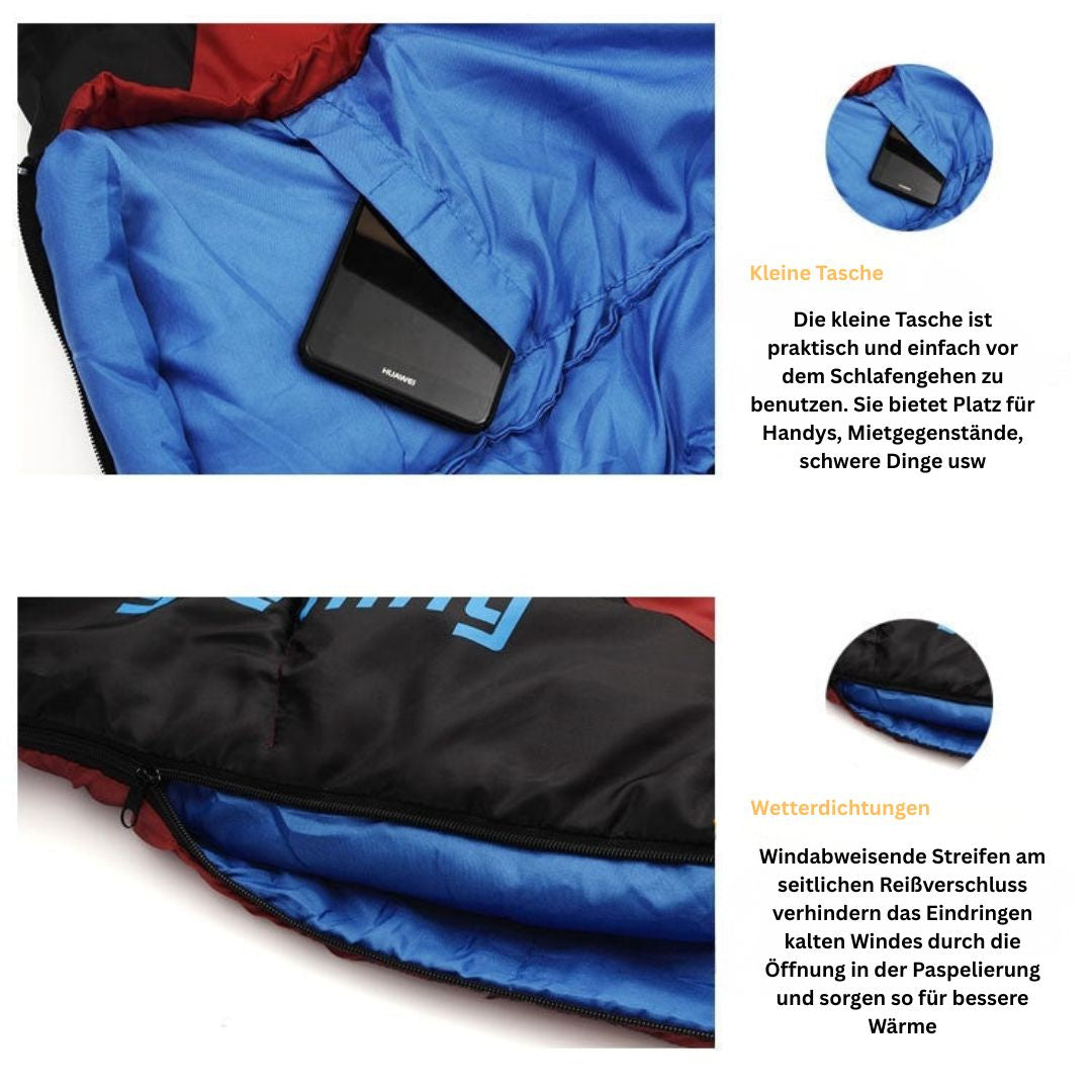 Outdoor Mumienschlafsack – warm, kompakt und ideal für Herbst & Winter