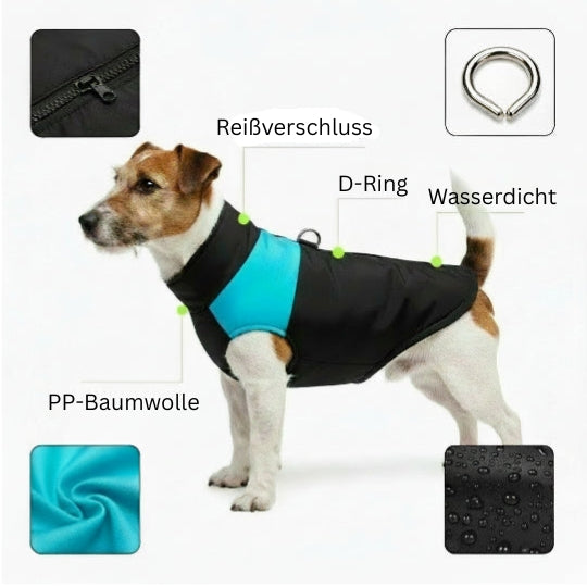 Wasserdichte & Warme Hunde-Winterjacke – Gepolsterte Zipper-Weste für Kleine bis Große Hunde