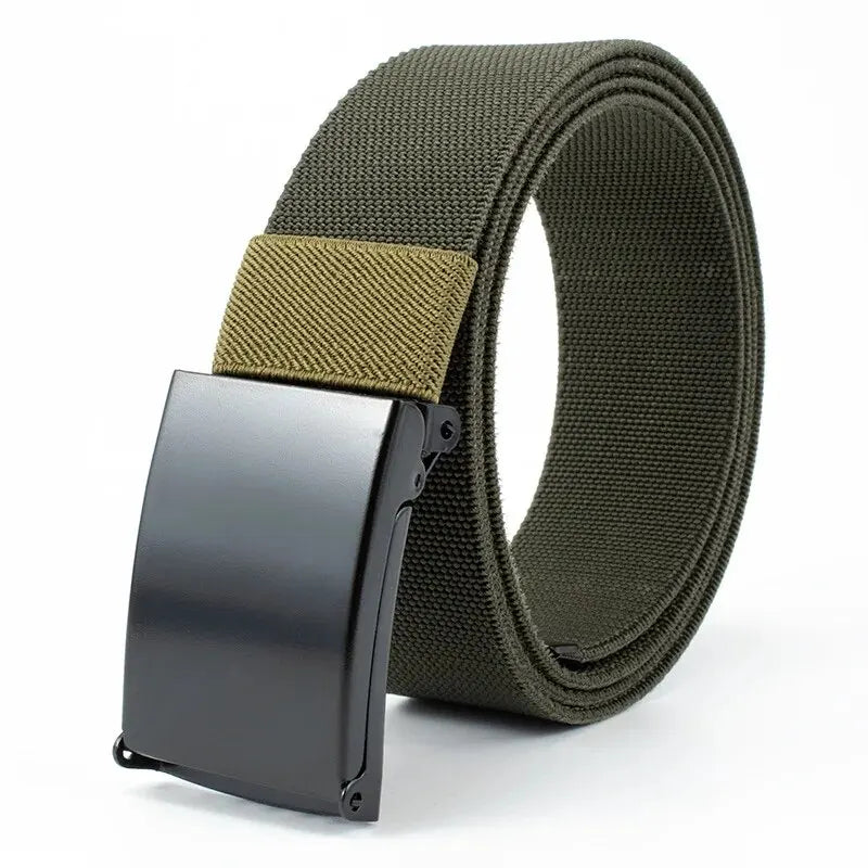 Elastischer Herren Gürtel – Robuster Nylon Gürtel mit Metallschnalle – Verstellbar für Alltag & Outdoor