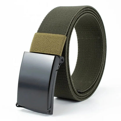 Elastischer Herren Gürtel – Robuster Nylon Gürtel mit Metallschnalle – Verstellbar für Alltag & Outdoor