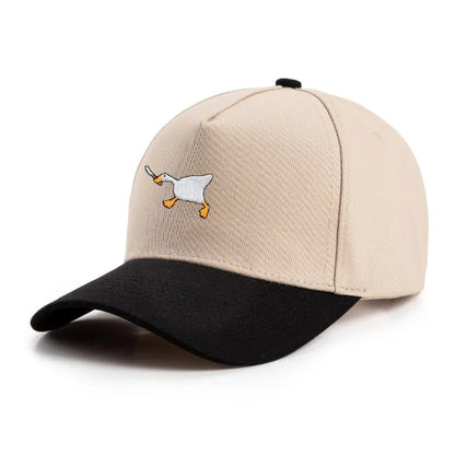 Retro Baseball-Cap mit Enten-Stickerei