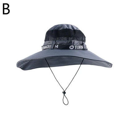 Großer Sonnenhut mit Mesh – UV-Schutz, atmungsaktiv, breite Krempe für Outdoor, Angeln & Strand