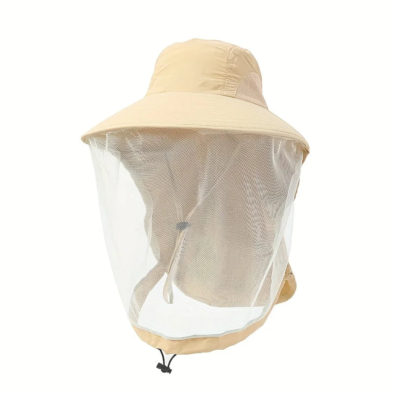 UV Schutz Hut mit Gesichtsschutz – Atmungsaktiv, Insektenschutz, breite Krempe für Outdoor, Angeln & Wandern