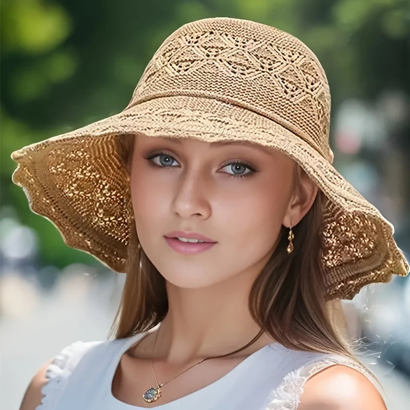 Damen Strohhut Sommer – Atmungsaktiv, UV-Schutz, leichter Strand- & Sonnenhut